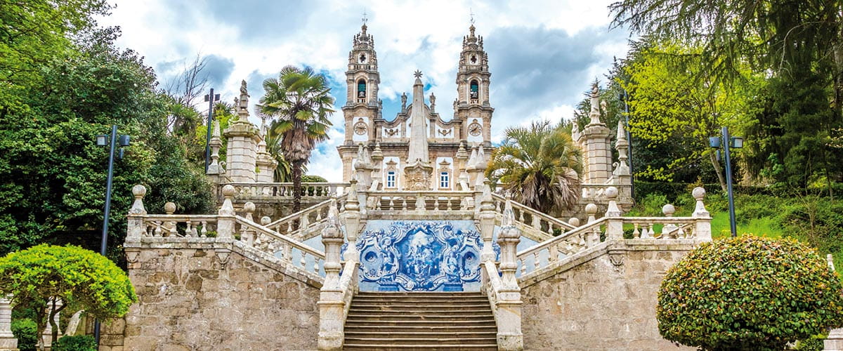 The staircase of Sanctuary of Nossa Senhora dos Rémedios in Lamego, Portugal